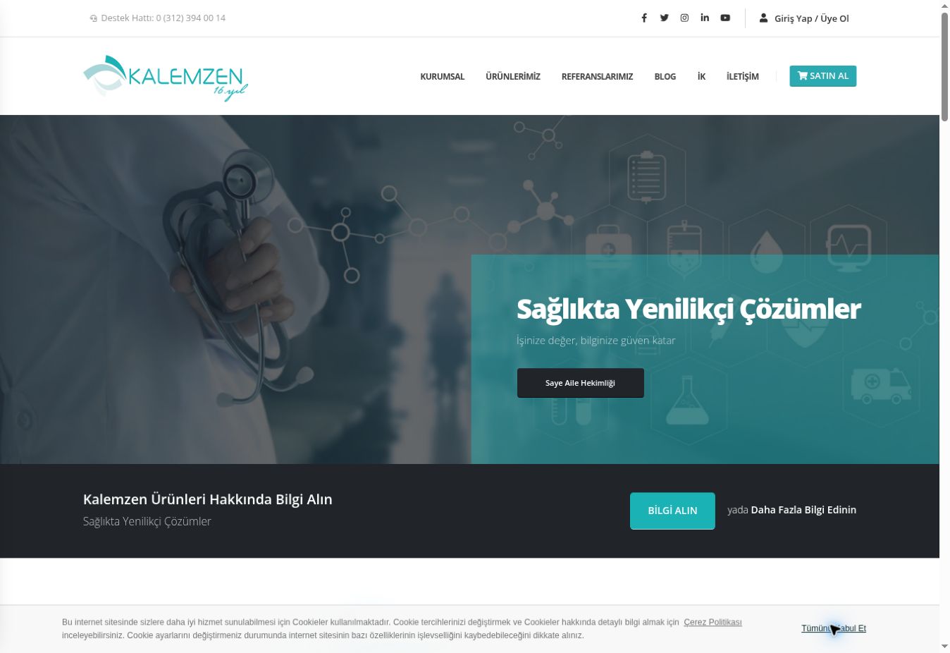 Kalemzen Yazılım web sitesi